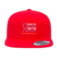 Break The Silence End The Violence Domestic Violence Ribbon Long Sleev 5 Panel Snapback Cap | Artistshot