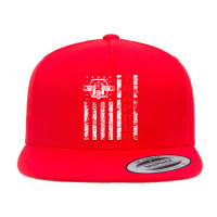 Trapping With An American Flag And A Coyote Trap 5 Panel Snapback Cap | Artistshot