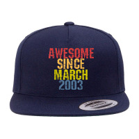 Awesome Since March 2003 Year Old Birthday Retro 5 Panel Snapback Cap | Artistshot