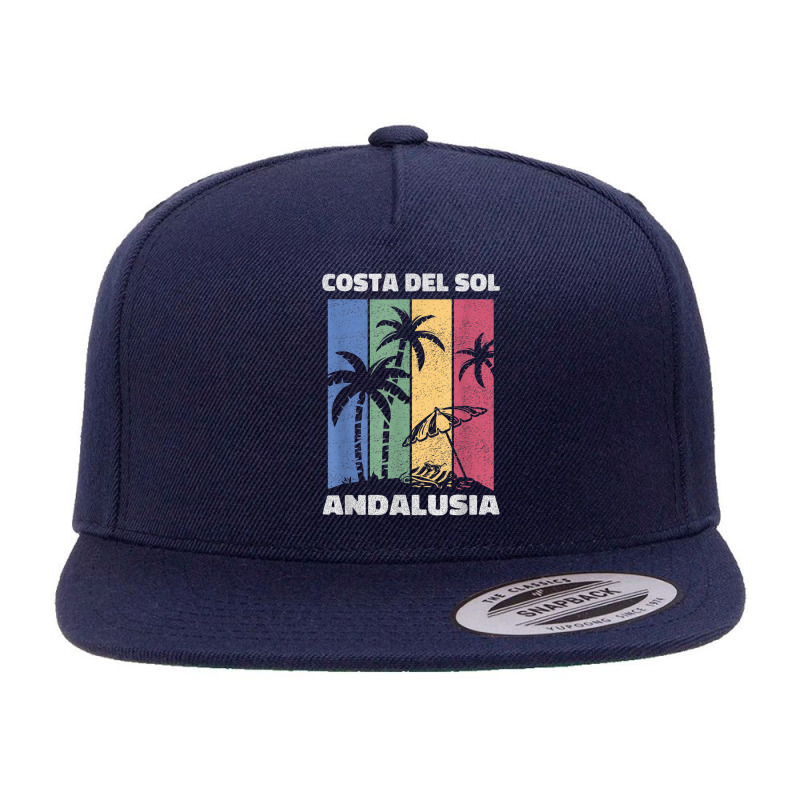 Costa Del Sol Souvenir   Andalusia Reminder 5 Panel Snapback Cap | Artistshot