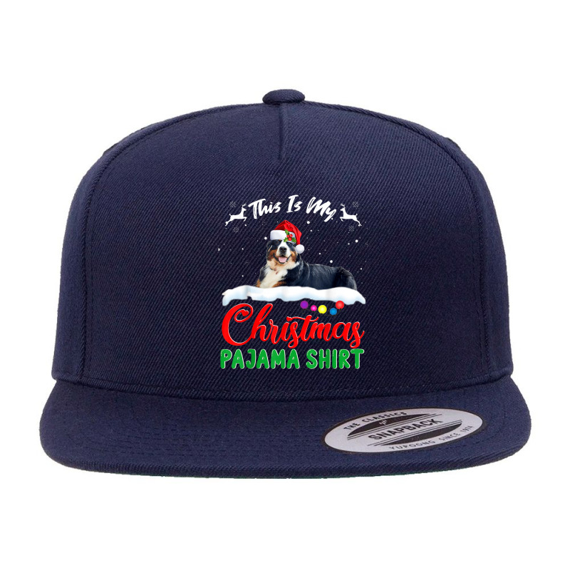 This Is My Christmas Pajama Bernese Mountain Xmas Dog Lover 5 Panel Snapback Cap | Artistshot