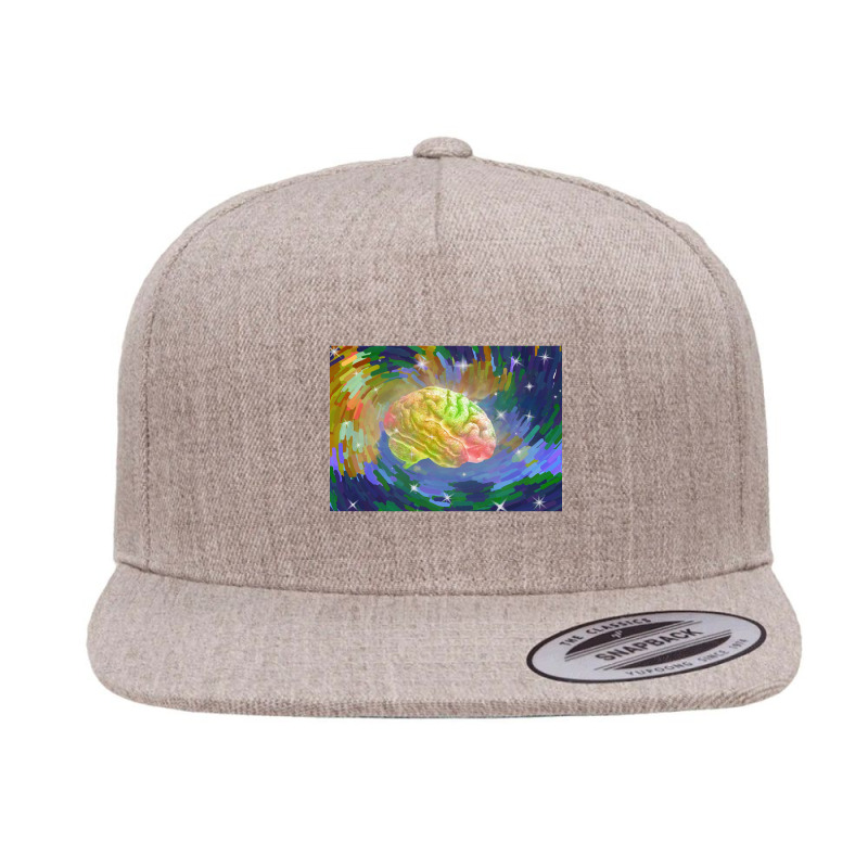 Psychedelic Brain, Psychedelic Brain Vintage, Psychedelic Brain Art, P 5 panel snapback cap by cm-arts | Artistshot