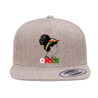 Messy Bun Oman Flag Omani For Girls Womens T Shirt 5 Panel Snapback Cap | Artistshot