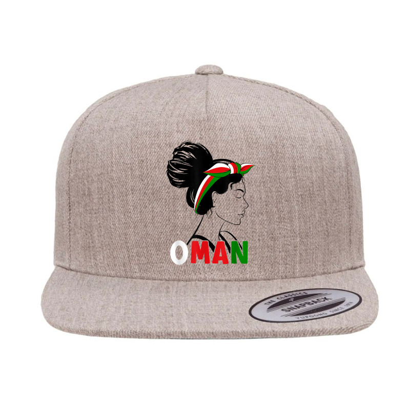 Messy Bun Oman Flag Omani For Girls Womens T Shirt 5 panel snapback cap by cm-arts | Artistshot