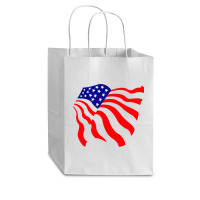 American Flag, Usa Cub Paper Bag - 8 X 4 1/2 X 10 1/4 | Artistshot