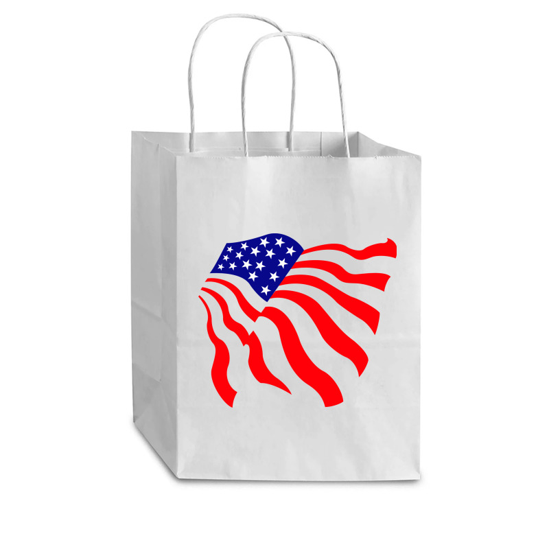 American Flag, Usa Cub Paper Bag - 8 X 4 1/2 X 10 1/4 | Artistshot