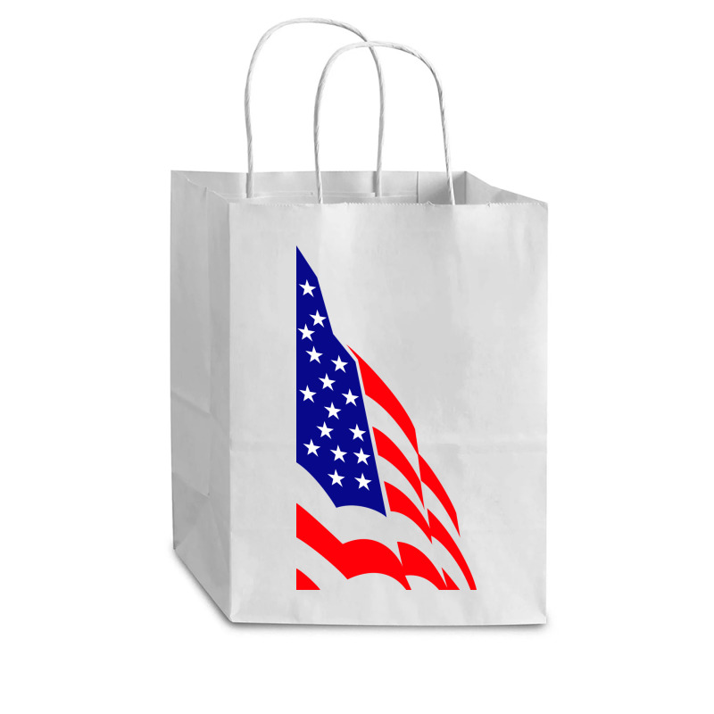 American Flag, Usa Cub Paper Bag - 8 X 4 1/2 X 10 1/4 | Artistshot