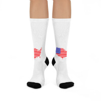 American Flag, Usa, Maps Crew Socks | Artistshot