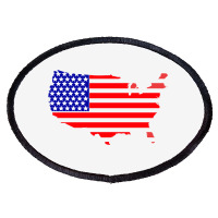 American Flag, Usa, Maps Oval Patch | Artistshot