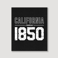 California Established 1850, Usa Portrait Canvas Print | Artistshot