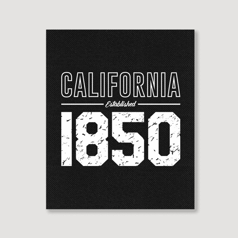 California Established 1850, Usa Portrait Canvas Print | Artistshot