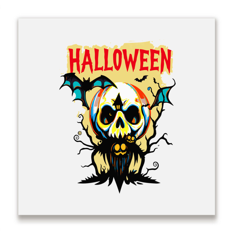 Halloween  Night Metal Print Square | Artistshot