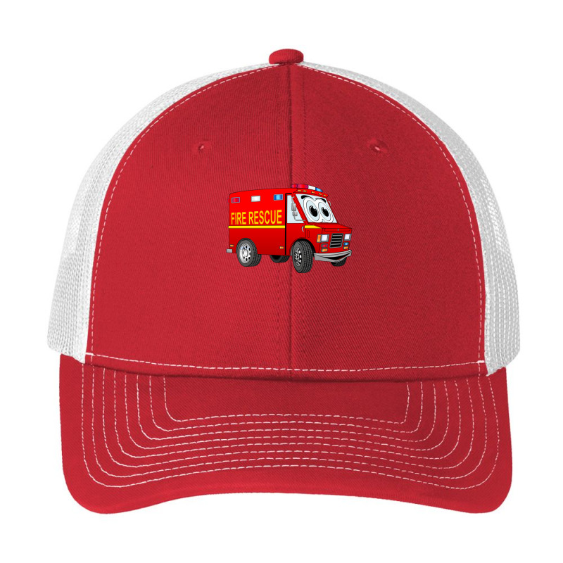 Fire Rescue Mini Van Cartoon Pa Trucker Cap by RobinIntorcia | Artistshot