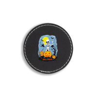 Scary Night Round Leatherette Patch | Artistshot