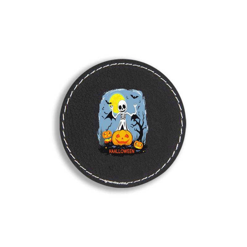 Scary Night Round Leatherette Patch | Artistshot