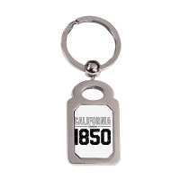 California Established 1850, Usa Silver Rectangle Keychain | Artistshot