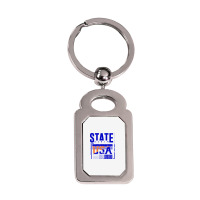 America, Usa Silver Rectangle Keychain | Artistshot