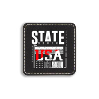 America, Usa Square Leatherette Patch | Artistshot