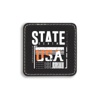 America, Usa Square Leatherette Patch | Artistshot