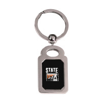 America, Usa Silver Rectangle Keychain | Artistshot