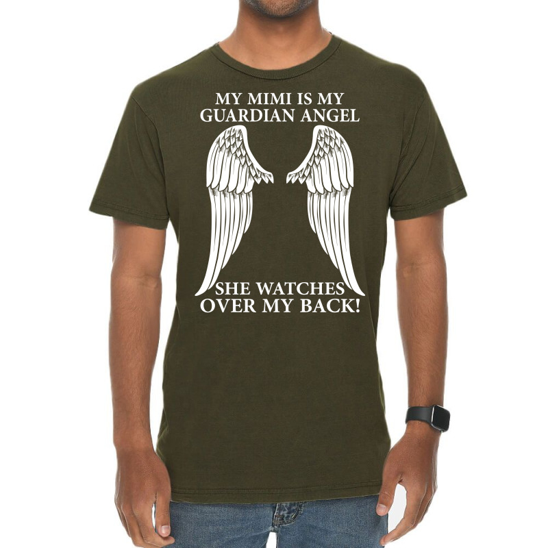 My Mimi Is My Guardian Angel Vintage T-shirt | Artistshot