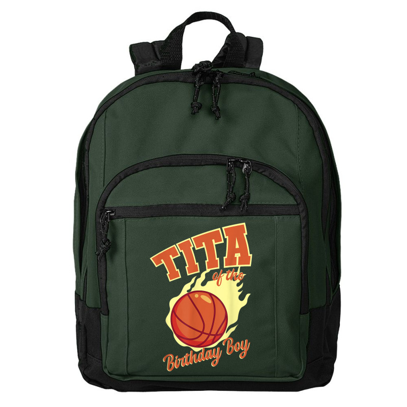 Tita Of The Birthday Boy Basketball Family Bday Party Basic Backpack | Artistshot