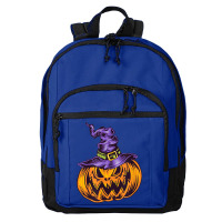 Halloween Pumpkin Witch Hat Witchcraft Costume Basic Backpack | Artistshot