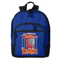 Anti Trump Christmas   Donald Trump In Prison Basic Backpack | Artistshot