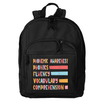 Phonemic Awareness Phonics Fluency Vocabulary Comprehension Basic Backpack | Artistshot