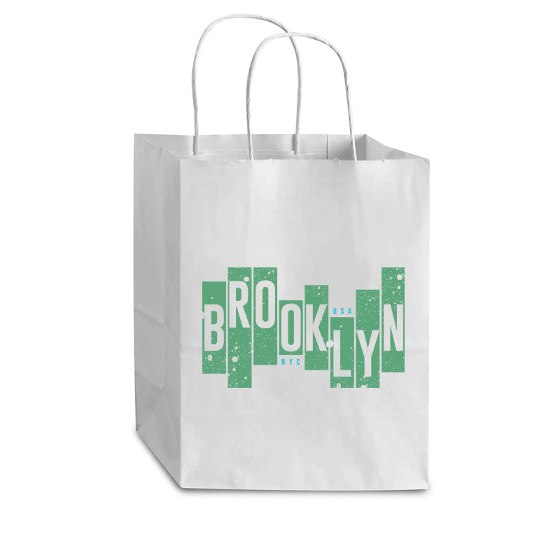 Usa, Nyc, Brooklyn Cub Paper Bag - 8 X 4 1/2 X 10 1/4 | Artistshot