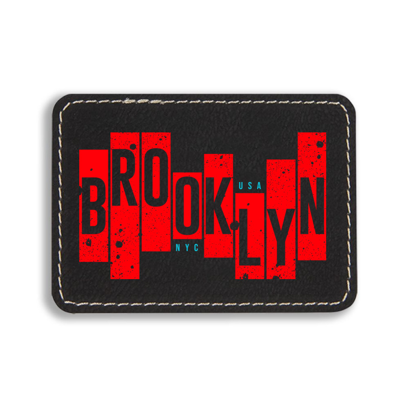 Usa, Nyc, Brooklyn Rectangle  Leatherette Patch | Artistshot