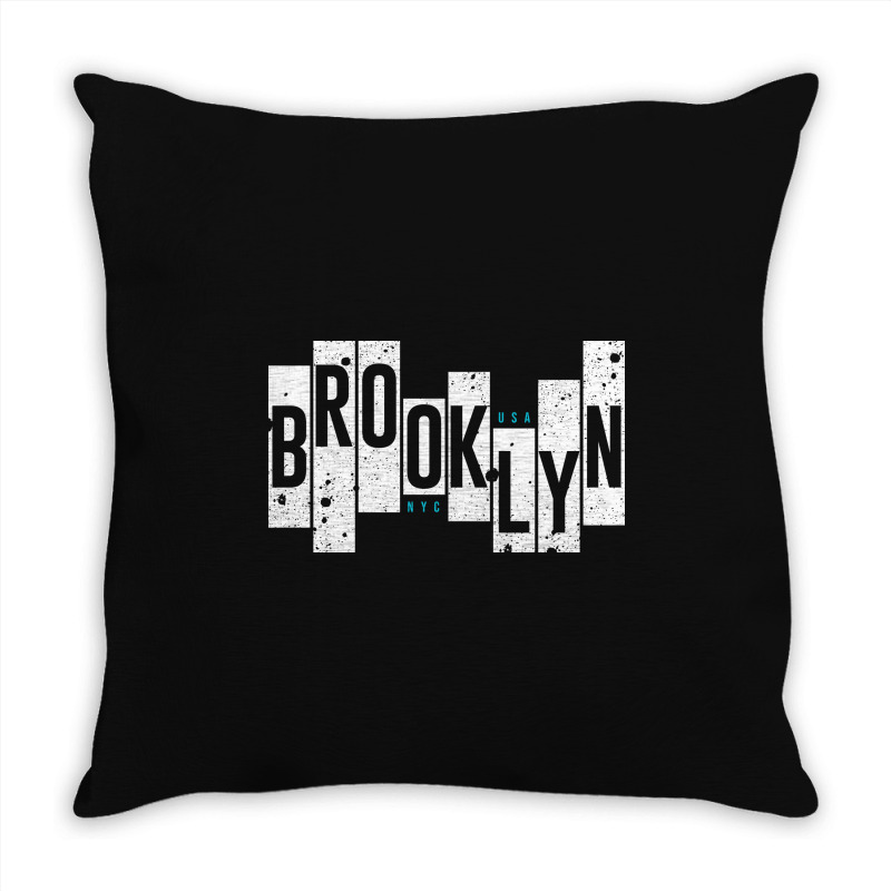 Usa, Nyc, Brooklyn Throw Pillow | Artistshot