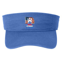 Patriotic Bowling 4th Of July Red Strike & Blue Usa Flag Fashion Visor | Artistshot