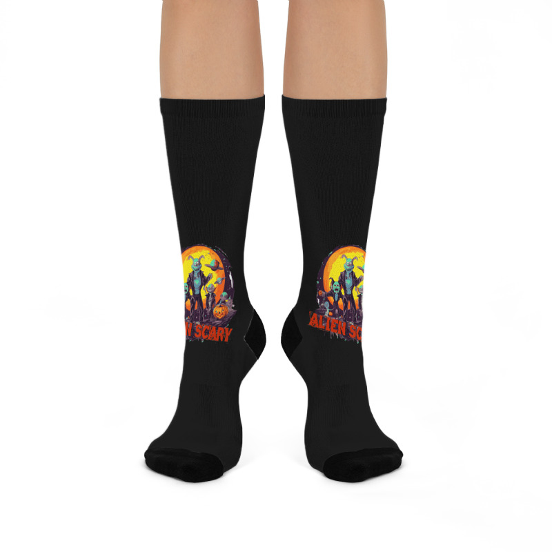 Alien Scary Crew Socks | Artistshot