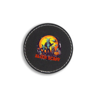 Alien Scary Round Leatherette Patch | Artistshot