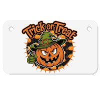 Quotes Trick Or Treat Halloween 1 Motorcycle License Plate | Artistshot