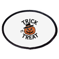 Quotes Trick Or Treat Halloween 2 Oval Patch | Artistshot