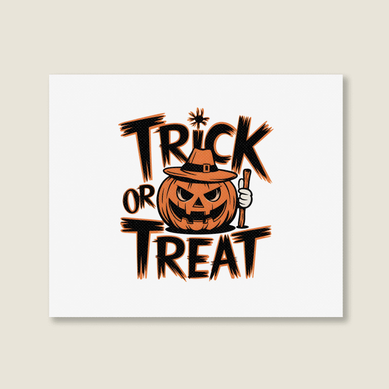 Quotes Trick Or Treat Halloween 3 Landscape Canvas Print | Artistshot