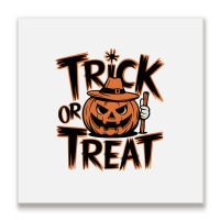 Quotes Trick Or Treat Halloween 3 Metal Print Square | Artistshot