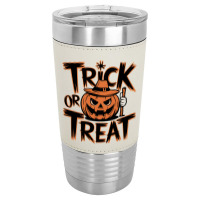 Quotes Trick Or Treat Halloween 3 Leatherette Tumbler | Artistshot