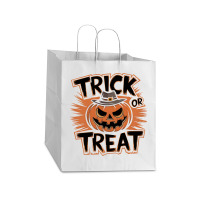 Quotes Trick Or Treat Halloween 4 Take Out Paper Bag - 14 X 10 X 15 1/2 | Artistshot