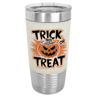 Quotes Trick Or Treat Halloween 4 Leatherette Tumbler | Artistshot