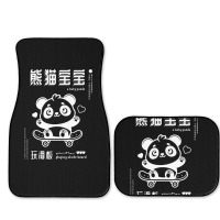 Baby Panda Playing Skateboard Full Set Car Mats | Artistshot