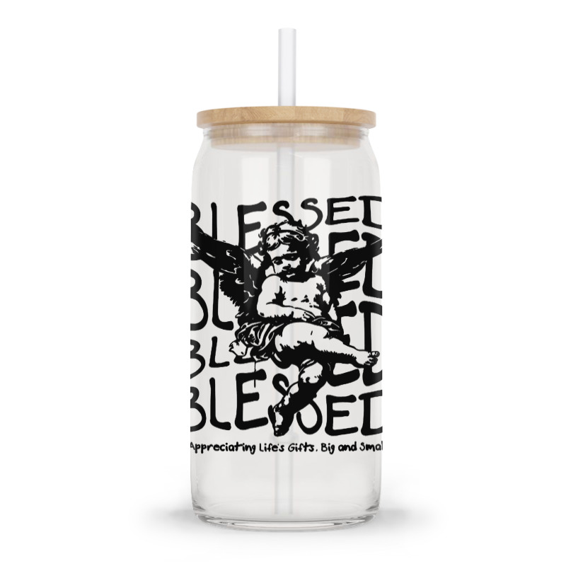 Blessed Baby Angel Glass Tumbler | Artistshot