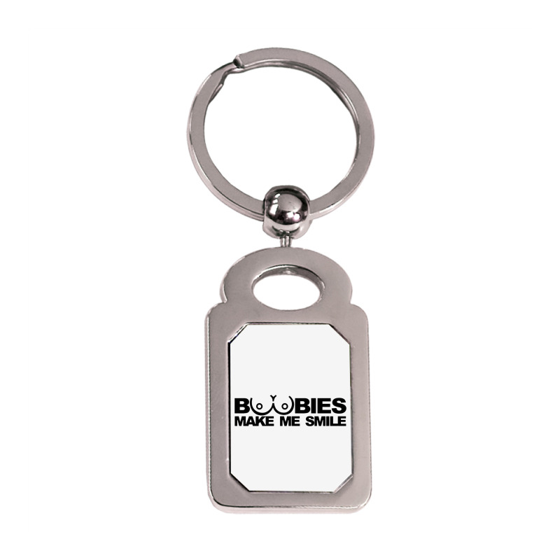 Boo Bies Make Me Smile Silver Rectangle Keychain | Artistshot