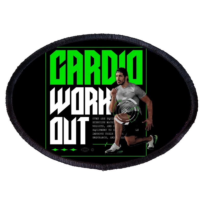 Cardio Workout Oval Patch | Artistshot