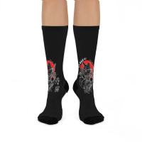 Cat Samurai Crew Socks | Artistshot