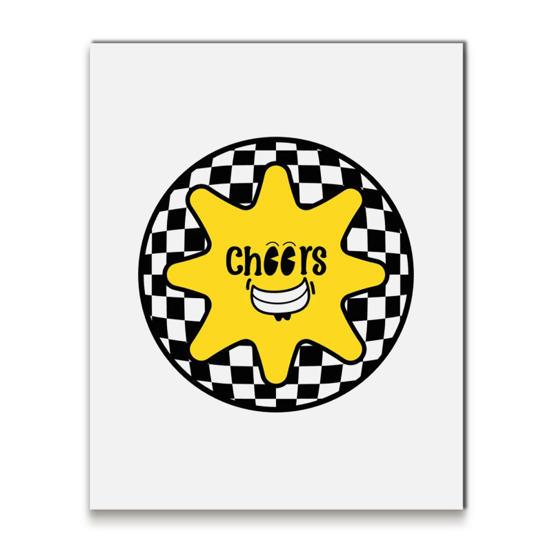 Cheers Drink Coasters Metal Print Vertical | Artistshot