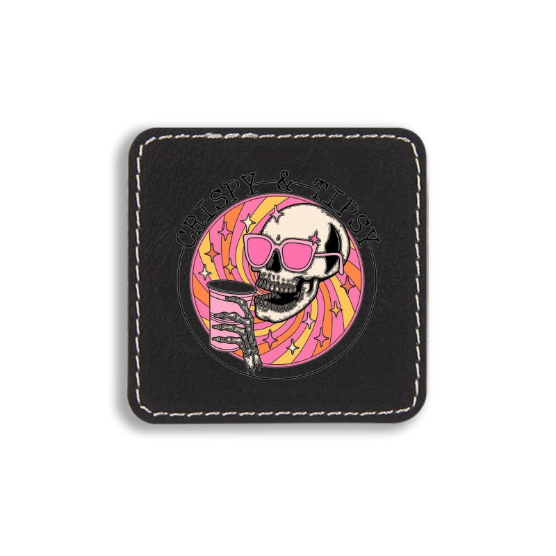 Crispy And Tipsy Square Leatherette Patch | Artistshot