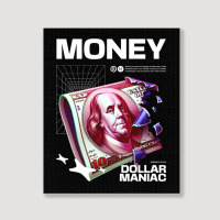 Dollar Maniac Portrait Canvas Print | Artistshot